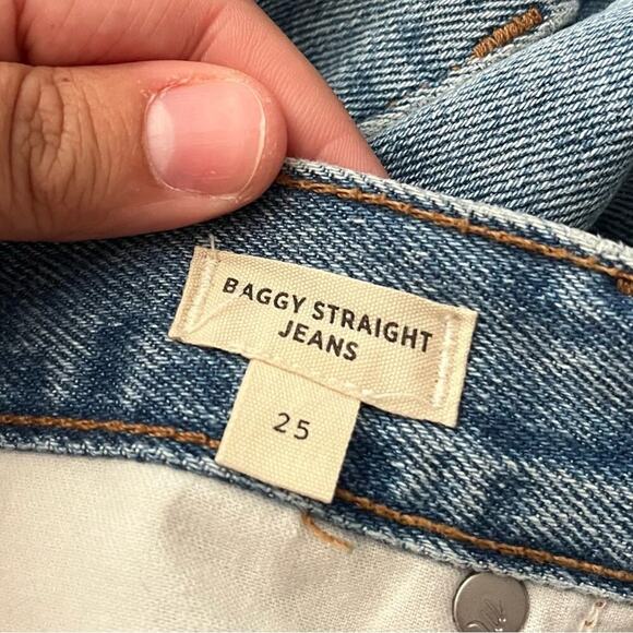 Madewell The Baggy Straight Jeans In Earlhurst Wash Ripped Edition - Picture 6 of 7